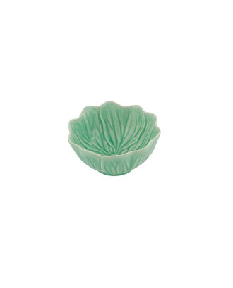 Bol ceramic verde, 12 cm, Flora - BORDALLO PINHEIRO